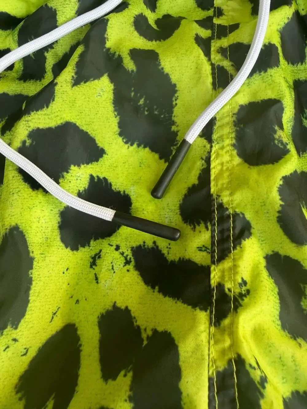 Pleasures Leopard Running Shorts Lime